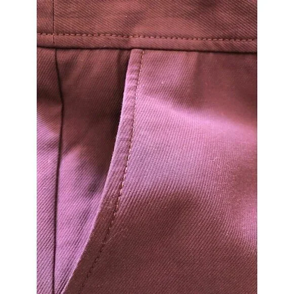 Nordstrom Signature Womens Purple Knit Slim Leg Crop Twill Pants Size 16 - Picture 4 of 12
